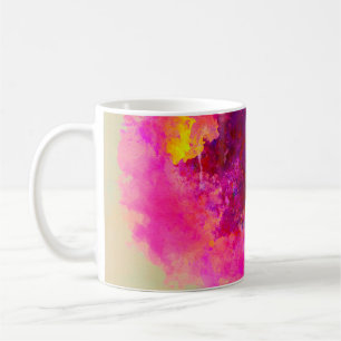 Mug Abstract watercolor background. Colorful texture.
