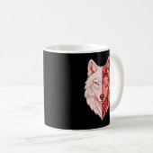 Mug Abstract Wolf Identity – Dual Self Symbolic Art (Devant droit)