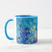 Mug Abstraction aquarelle bleue sarcelle violette (Gauche)
