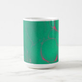 Mug Abstrait 15 Jade Vert, Rose Chaud, Poussière Bleue (Centre)