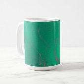 Mug Abstrait 15 Jade Vert, Rose Chaud, Poussière Bleue (Devant gauche)