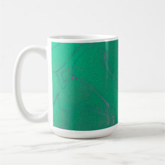 Mug Abstrait 15 Jade Vert, Rose Chaud, Poussière Bleue