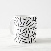 Mug Abstrait 300117 - Noir sur blanc (Devant gauche)