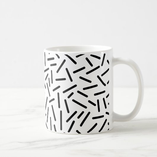 Mug Abstrait 300117 - Noir sur blanc (Droite)