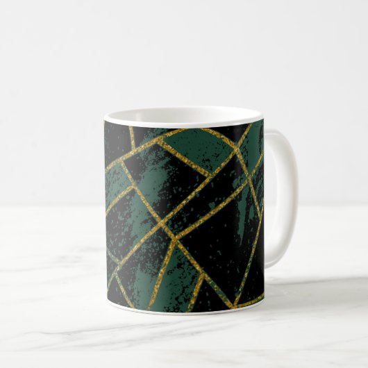 Mug Abstrait #941 Vert (Devant droit)