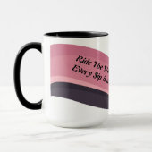 Mug Abstrait à vague rose et noire (Gauche)