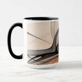 Mug Abstrait Anthracite Grey Sienna Art moderne fracta (Gauche)