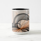 Mug Abstrait Anthracite Grey Sienna Art moderne fracta (Centre)