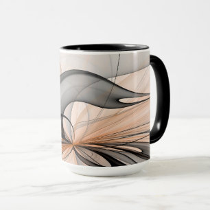 Mug Abstrait Anthracite Grey Sienna Art moderne fracta