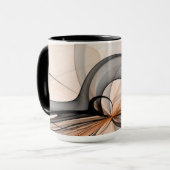 Mug Abstrait Anthracite Grey Sienna Art moderne fracta (Devant gauche)