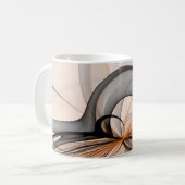 Mug Abstrait Anthracite Grey Sienna Art moderne fracta (Devant gauche)