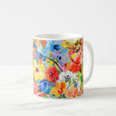 Mug Abstrait aquarelle peint à la main arrière - plan (Devant droit)