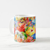 Mug Abstrait aquarelle peint à la main arrière - plan (Devant gauche)