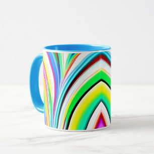 Mug Abstrait Arc-en-ciel à perches marbrées