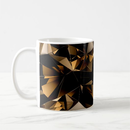Mug Abstrait arrière - plan de cristal triangle. (Gauche)