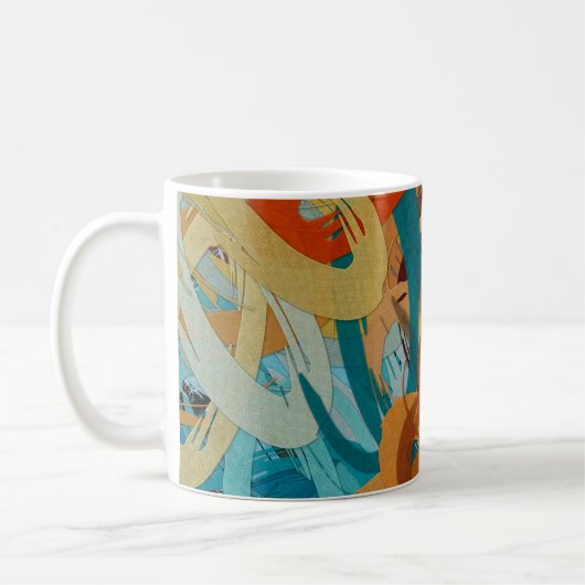 Mug abstrait arrière - plan psychédélique de couleur c (Gauche)