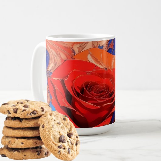 Mug Abstrait artistique Rose marbré
