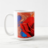 Mug Abstrait artistique Rose marbré (Gauche)