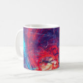 Mug Abstrait beau rouge et bleu clair dossier de coule (Devant gauche)