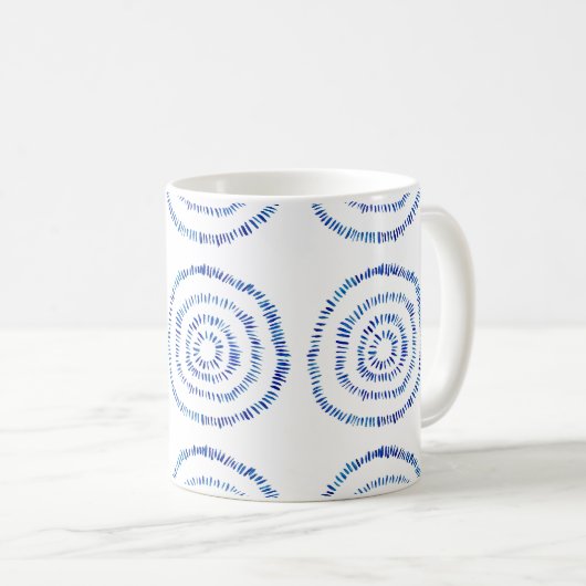 Mug Abstrait Bleu brosse côtier (Devant droit)