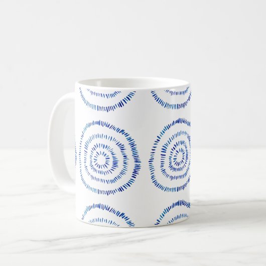 Mug Abstrait Bleu brosse côtier (Devant gauche)