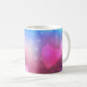 Mug Abstrait bleu clair et rose arrière - plan avec (Devant droit)