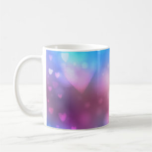 Mug Abstrait bleu clair et rose arrière - plan avec