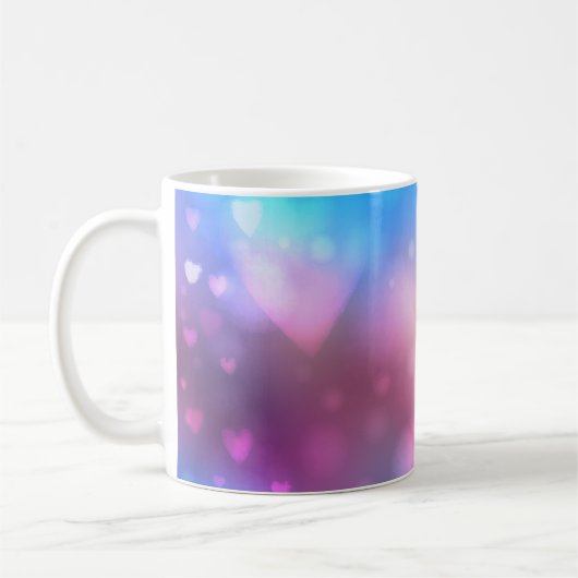 Mug Abstrait bleu clair et rose arrière - plan avec (Gauche)