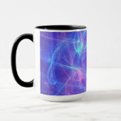 Mug Abstrait bleu et rose Tourbillonnant fractal (Gauche)