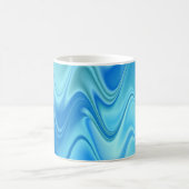 Mug Abstrait Bleu Ondulé (Centre)