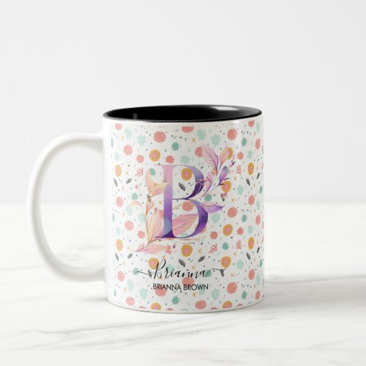 Mug Abstrait Boho Chic Floral - B (Gauche)