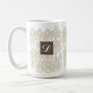Mug Abstrait Boho Macramé Couleurs Naturelles Organiqu