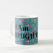 Mug Abstrait Boho Mandala Je Suis Assez Affirmation (Devant gauche)
