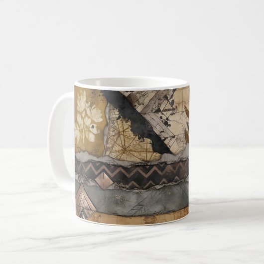 Mug Abstrait Boho vintage (Devant gauche)