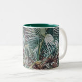 Mug Abstrait Botanique Foncé à Deux Tons (Devant droit)