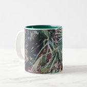 Mug Abstrait Botanique Foncé à Deux Tons (Devant gauche)