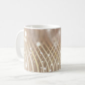 Mug Abstrait Brown, Waves Stars Arrière - plan. (Devant gauche)