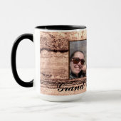 Mug Abstrait brûlé sienne marbre granit personnalisé (Gauche)