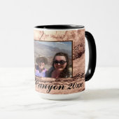 Mug Abstrait brûlé sienne marbre granit personnalisé (Devant droit)