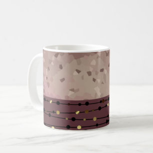 Mug Abstrait, brun, rose, brun rose