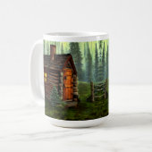 Mug Abstrait Cabine de chasse à la petite chasse (Devant gauche)
