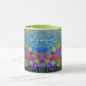 Mug Abstrait champ impressionniste de fleurs (Centre)