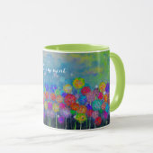 Mug Abstrait champ impressionniste de fleurs (Devant droit)