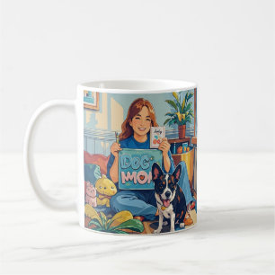 Mug Abstrait Chien Cartoon maman chiot