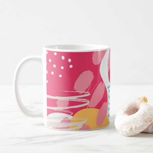 Mug Abstrait coloré (Avec donut)