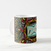 Mug Abstrait coloré : design de poche carré. (Devant gauche)