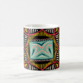 Mug Abstrait coloré : design de poche carré. (Centre)