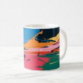 Mug Abstrait coloré vibrant (Devant droit)