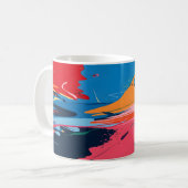 Mug Abstrait coloré vibrant (Devant gauche)