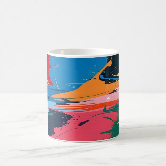 Mug Abstrait coloré vibrant (Centre)